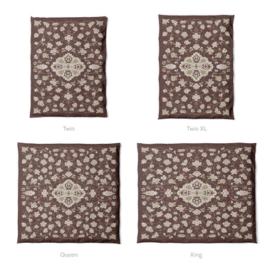 Fenwick Maroon & Gold Mockup Duvet Sizing