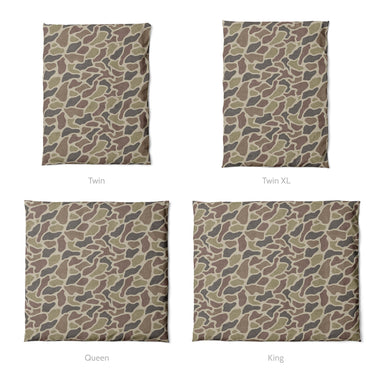 Duck Camo Brown Mockup Duvet Sizing