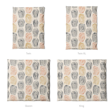 Horatio Ivory & Orange Mockup Duvet Sizing