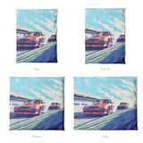8 Bit Stock Cars Mockup Duvet Sizing