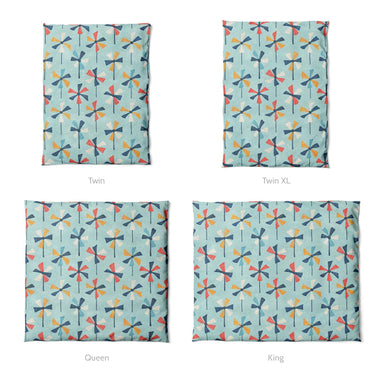 Breezy Pinwheels Mockup Duvet Sizing
