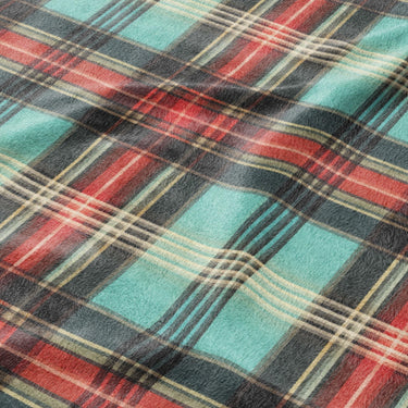 Ferguson Plaid Teal Red Mockup Fleece Detail