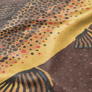 Brown Trout Mockup Fleece Detail