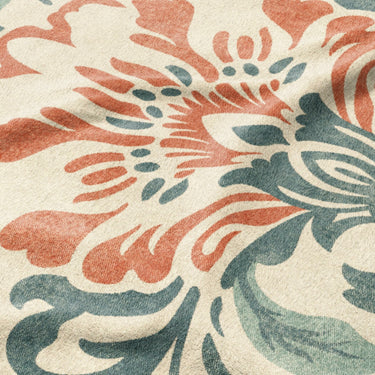 Beryl Teal & Orange Mockup Fleece Detail