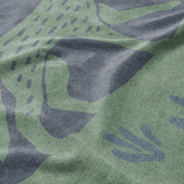 Desert Coyote Midnight Blue & Sage Green Mockup Fleece Detail