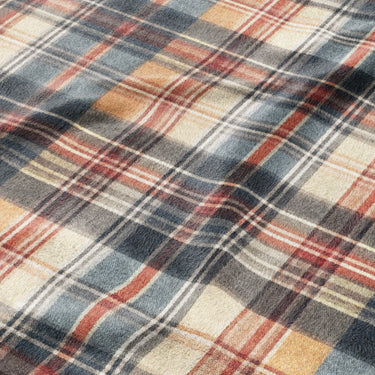 MacPherson Plaid Navy & Gold Mockup Fleece Detail