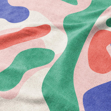Concetta Pink Green & Purple Mockup Fleece Detail