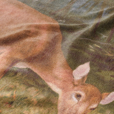 Deer and Fawn by Alfred Fitzwilliam Mockup Fleece Detail