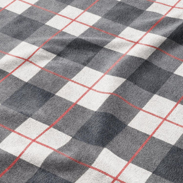 Wallace Plaid Navy & Red Mockup Fleece Detail
