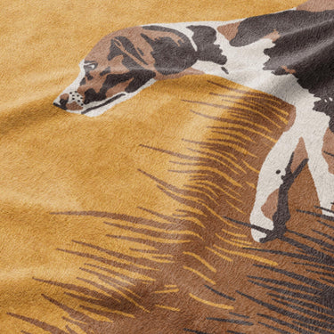 That Dog'll Hunt Orange Mockup Fleece Detail