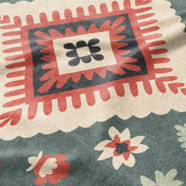 Solano Sage & Terracotta Mockup Fleece Detail