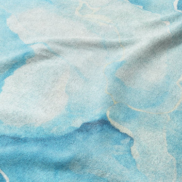 Zephyr Watercolor Azure Blue Mockup Fleece Detail