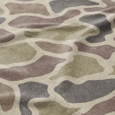 Duck Camo Brown Mockup Fleece Detail