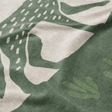Desert Coyote Forest & Moss Green Mockup Fleece Detail