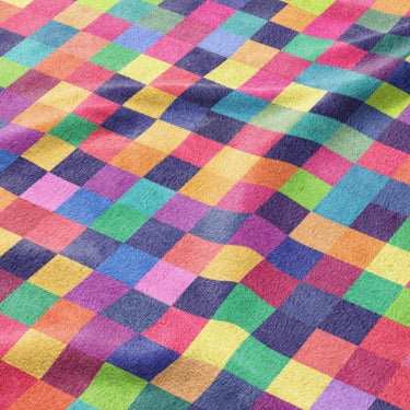 Pixel Mosaic Multicolor Vibrant Mockup Fleece Detail