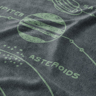 Solar System Navy & Mint Mockup Fleece Detail