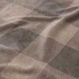 Buffalo Plaid Dark Cedar Brown Mockup Fleece Detail