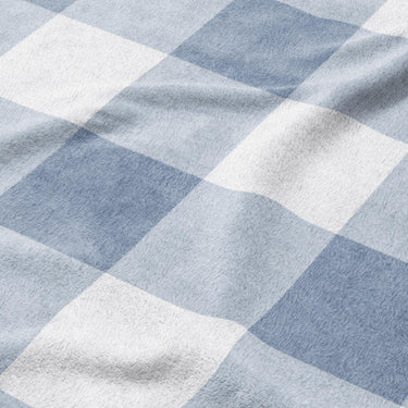 Buffalo Plaid Steel Blue Mockup Fleece Detail