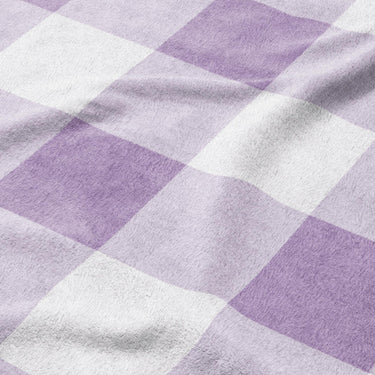 Buffalo Plaid Lilac Mockup Fleece Detail