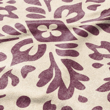 Floranna Ivory & Wine Mockup Fleece Detail
