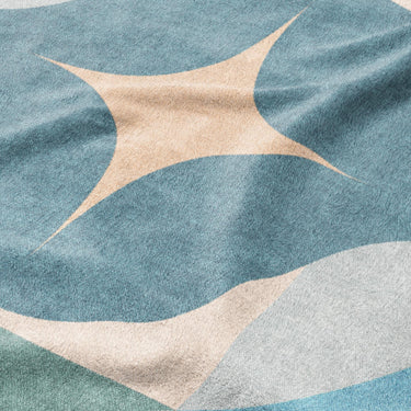 Maxine Seafoam & Peach Mockup Fleece Detail
