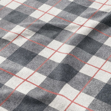 Wallace Plaid Navy & Red Mockup Fleece Detail
