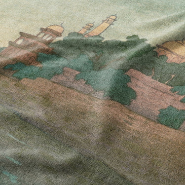 Taj Mahal Twilight by Charles Bartlett Mockup Fleece Detail