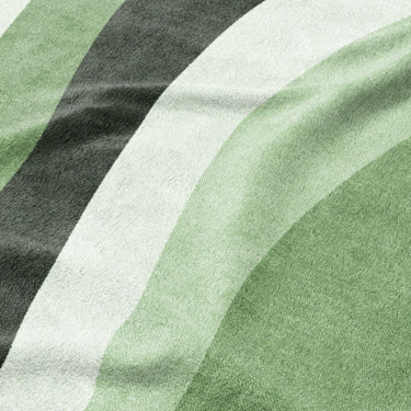 Sinuous Green Monochrome Mockup Fleece Detail