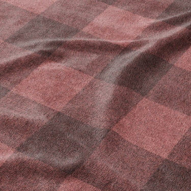 Buffalo Plaid Deep Red Mockup Fleece Detail