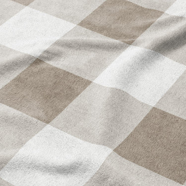 Buffalo Plaid Light Cedar Brown Mockup Fleece Detail