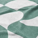 Twyla Checkered Aquamarine Mockup Fleece Detail