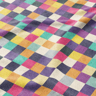 Pixel Mosaic Multicolor Midtone Mockup Fleece Detail