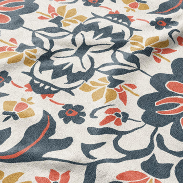 Georgiana Navy & Red Mockup Fleece Detail