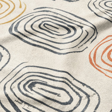 Horatio Ivory & Orange Mockup Fleece Detail