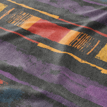 Ojai Purple & Yellow Mockup Fleece Detail