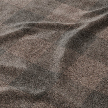 Buffalo Plaid Hickory Brown Mockup Fleece Detail