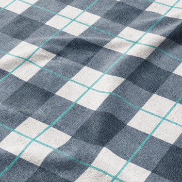 Wallace Plaid Blue & Teal Mockup Fleece Detail