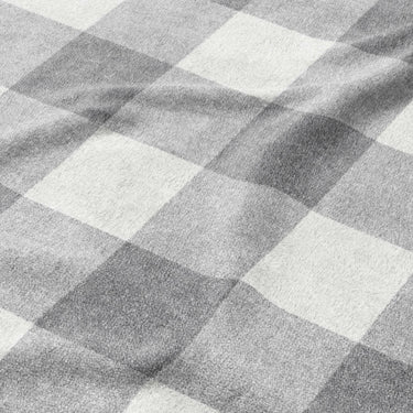 Buffalo Plaid Light Grey Mockup Fleece Detail