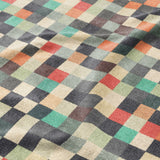 Pixel Mosaic Multicolor Earthtone Mockup Fleece Detail