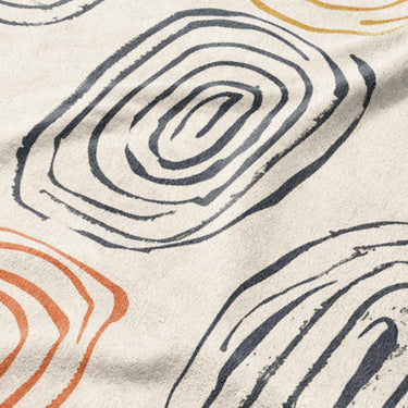 Horatio Ivory & Orange Mockup Fleece Detail