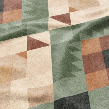 Spokane Sage Green & Taupe Mockup Fleece Detail