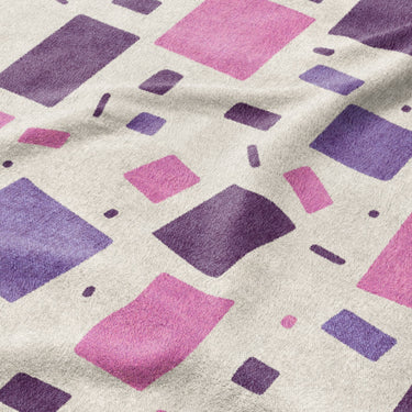 Geometric Confetti Purple & Pink Mockup Fleece Detail