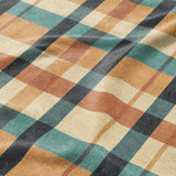 Brenton Plaid Taupe Teal Mockup Fleece Detail