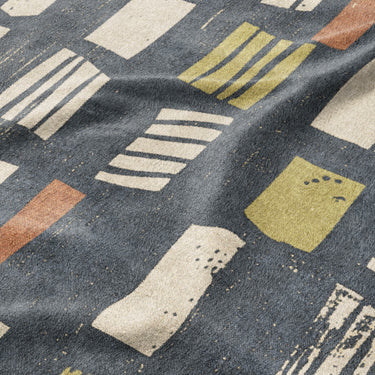 Milo Navy, Lime, & Terracotta Mockup Fleece Detail