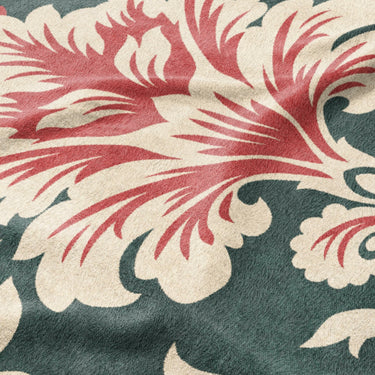 Aubrey Forest Green & Red Mockup Fleece Detail