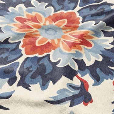 Wilhemina Navy & Red Mockup Fleece Detail