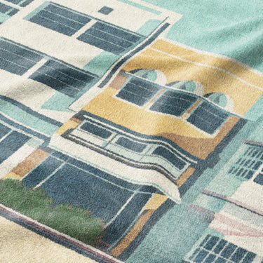 Art Deco Beach Mockup Fleece Detail