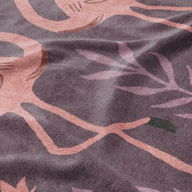 Flamingo Friends Purple Mockup Fleece Detail
