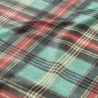 Ferguson Plaid Teal Red Mockup Fleece Detail