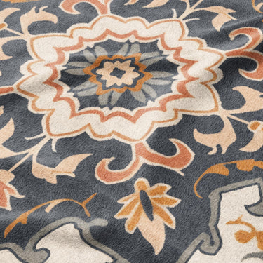 Louanne Navy & Orange Mockup Fleece Detail